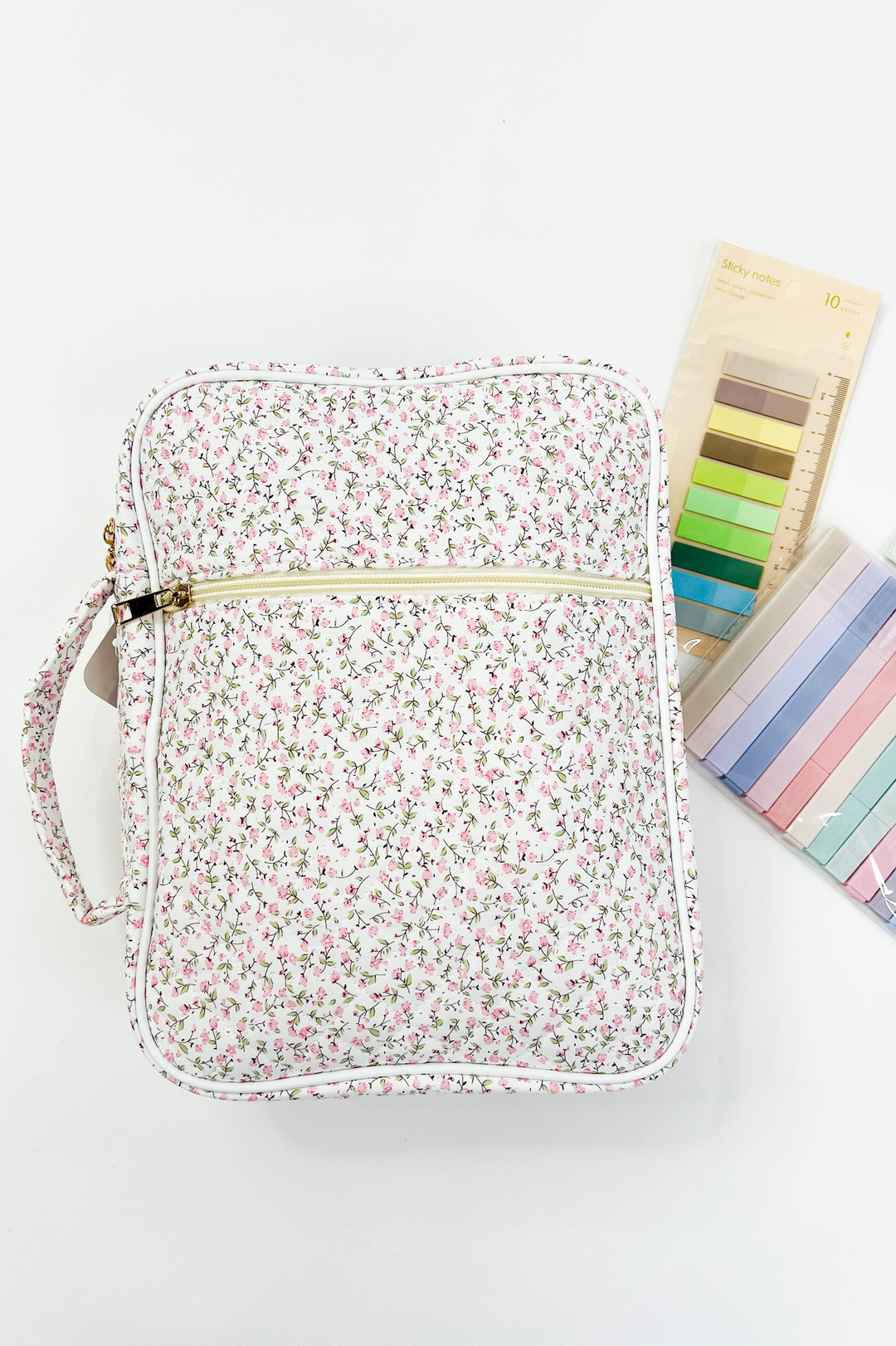 Naomi Pink Floral Print Bible Cover