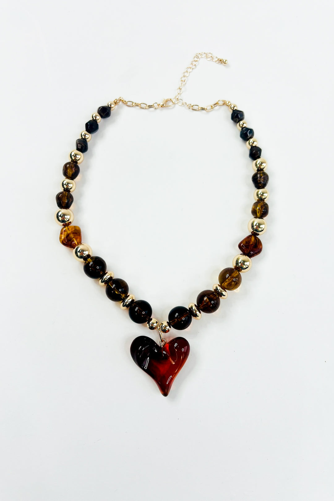 Handmade Chunky Beaded Heart Necklaces