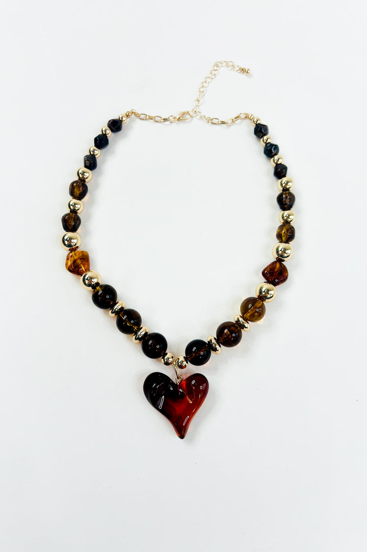Handmade Chunky Beaded Heart Necklaces