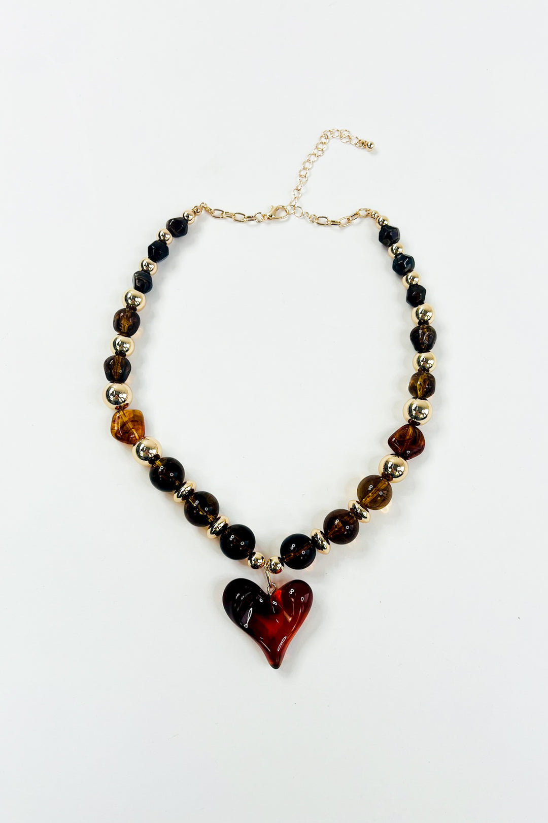 Handmade Chunky Beaded Heart Necklaces