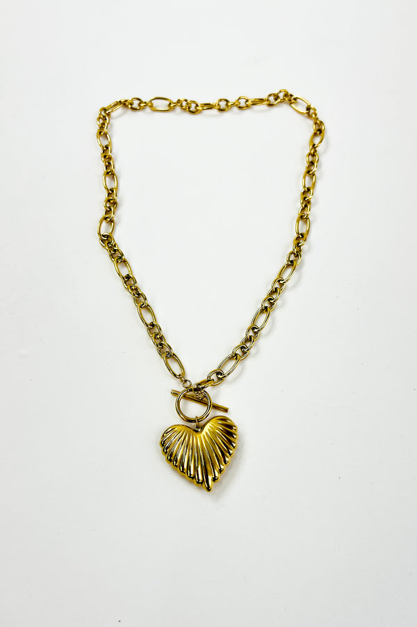 Chunky Heart Rope Necklace