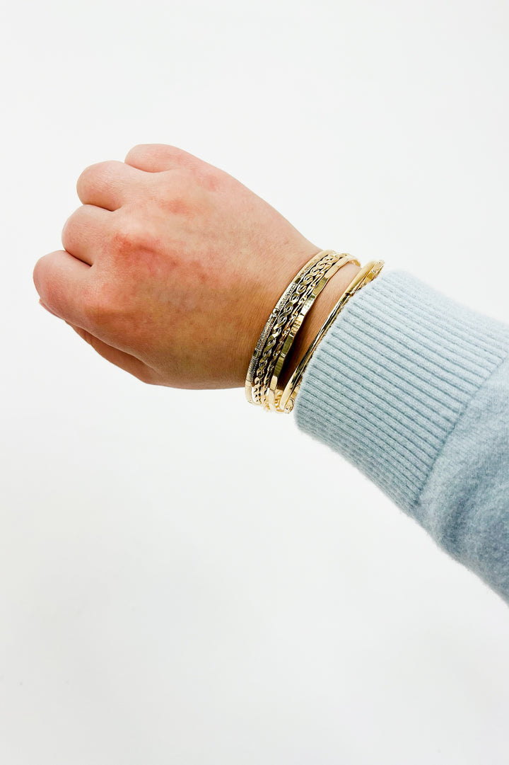 Gold Layered Bangle Set