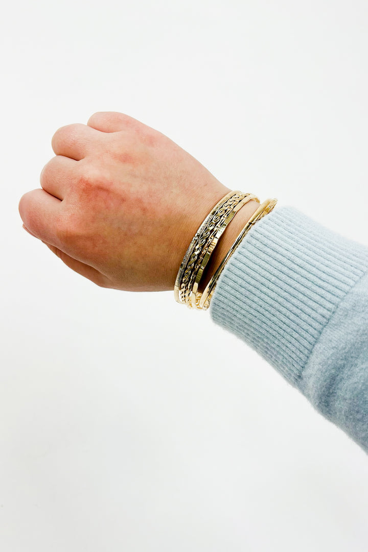 Gold Layered Bangle Set