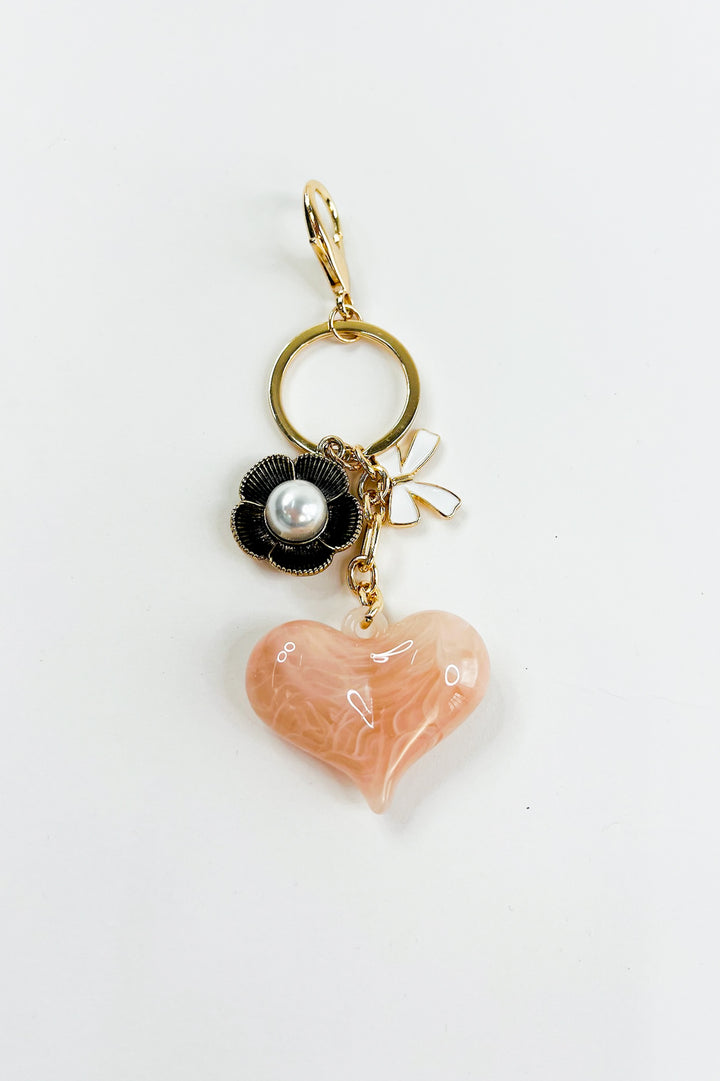 Heart Swirl Bag Charm