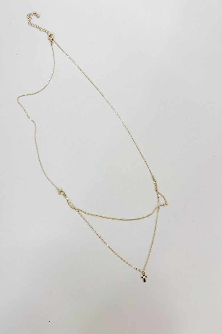 Multi Layered Cross Necklace