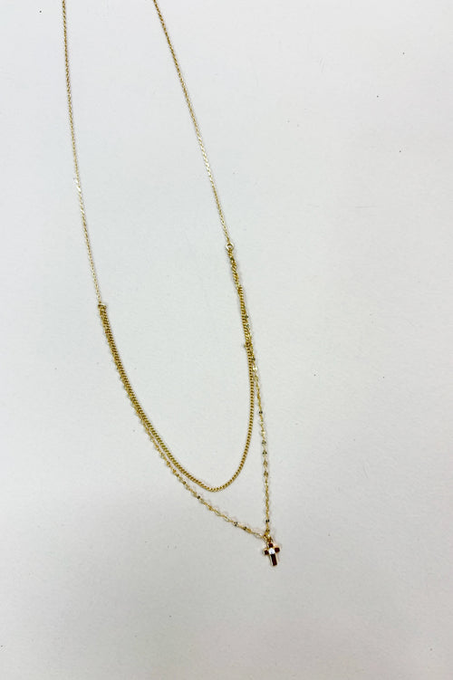 Multi Layered Cross Necklace