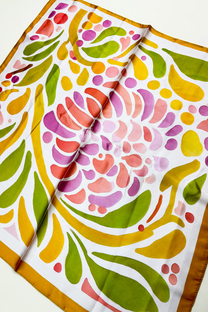 Days Of Blooms Silk Scarf