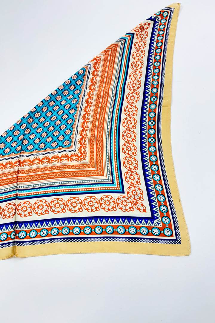 Boho Print Silk Scarf