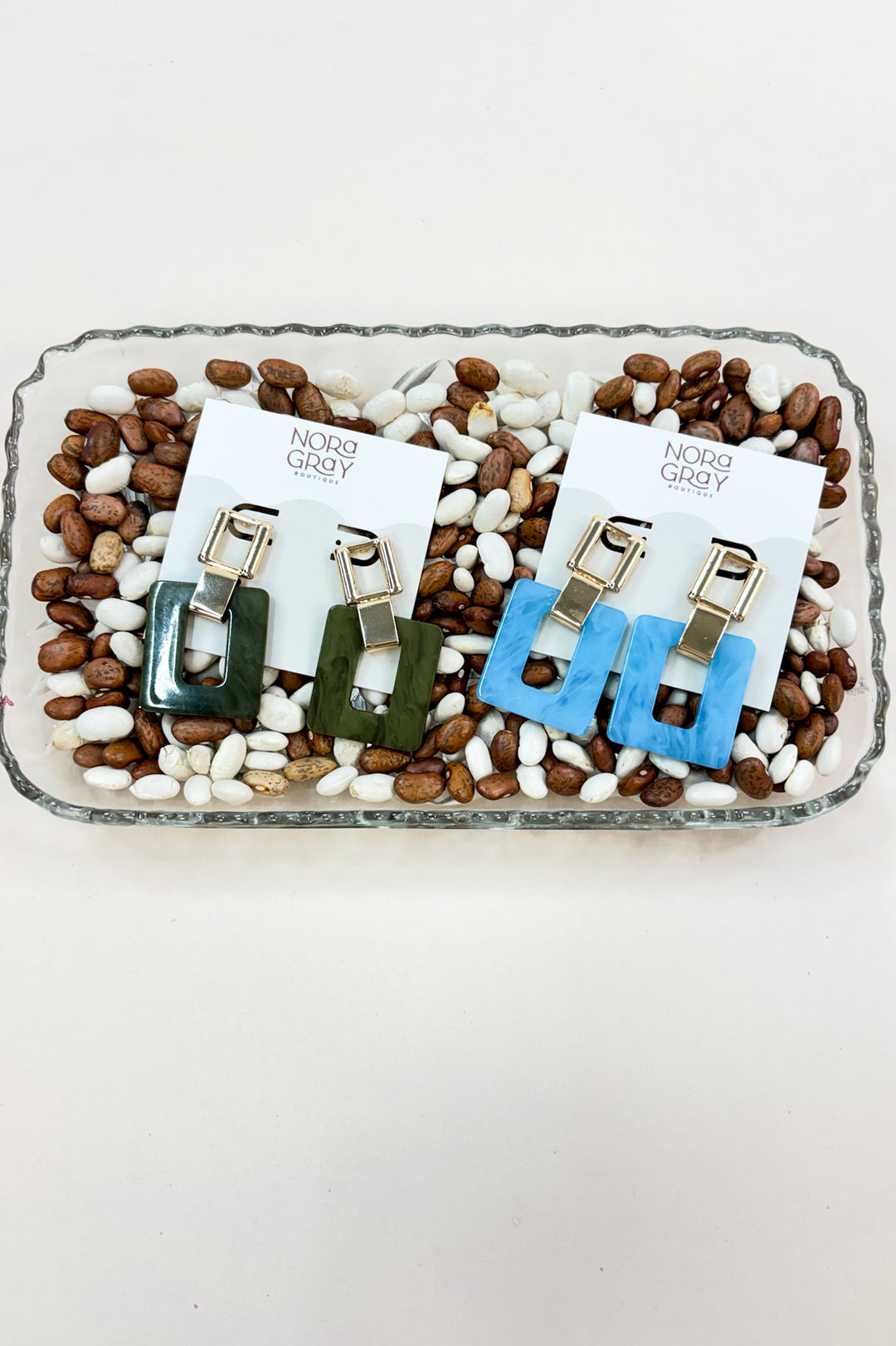 Double Rectangle Drop Earring