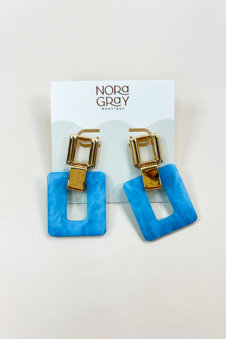 Double Rectangle Drop Earring