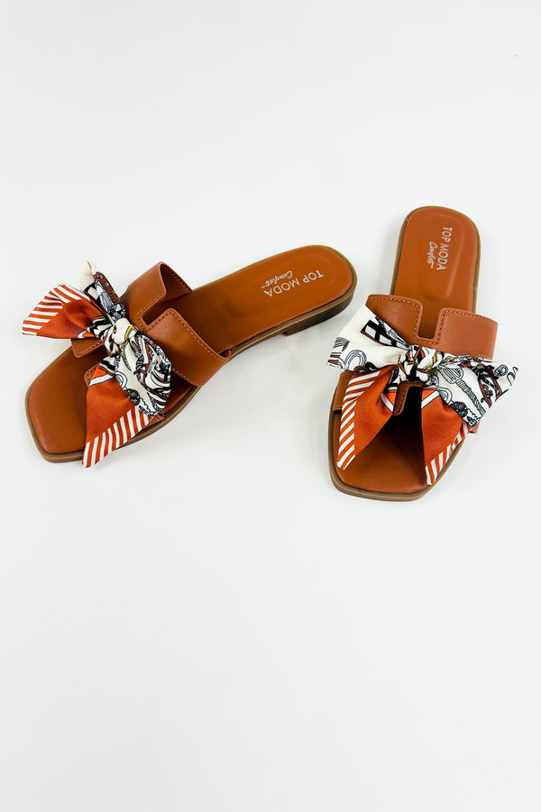 Vesta Slides with Ribbon Bow