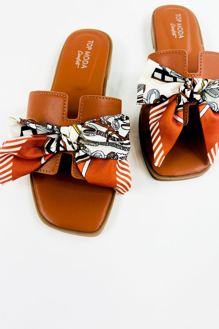 Vesta Slides with Ribbon Bow