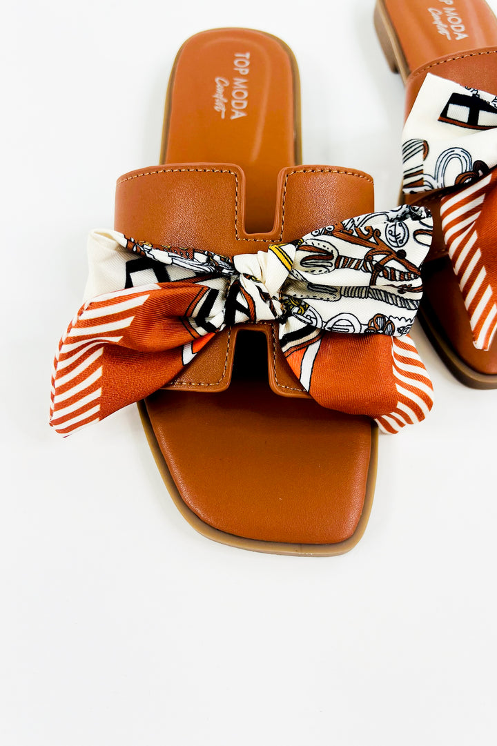 Vesta Slides with Ribbon Bow