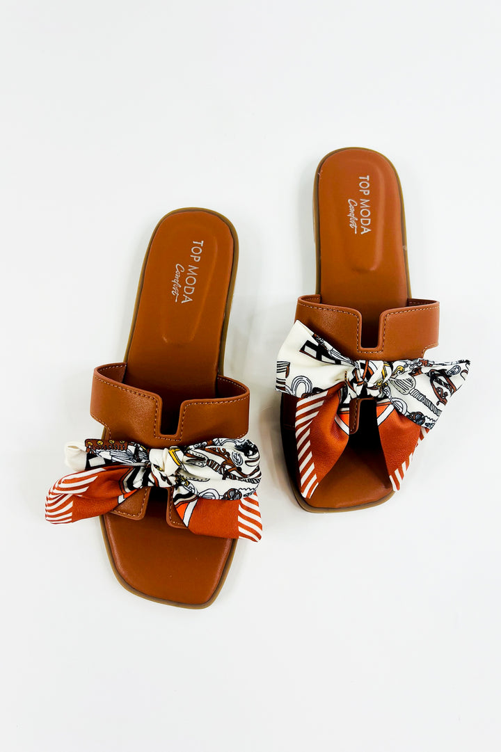 Vesta Slides with Ribbon Bow
