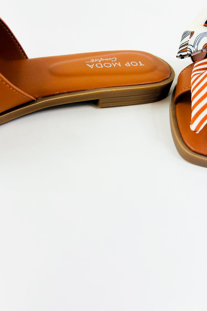 Vesta Slides with Ribbon Bow