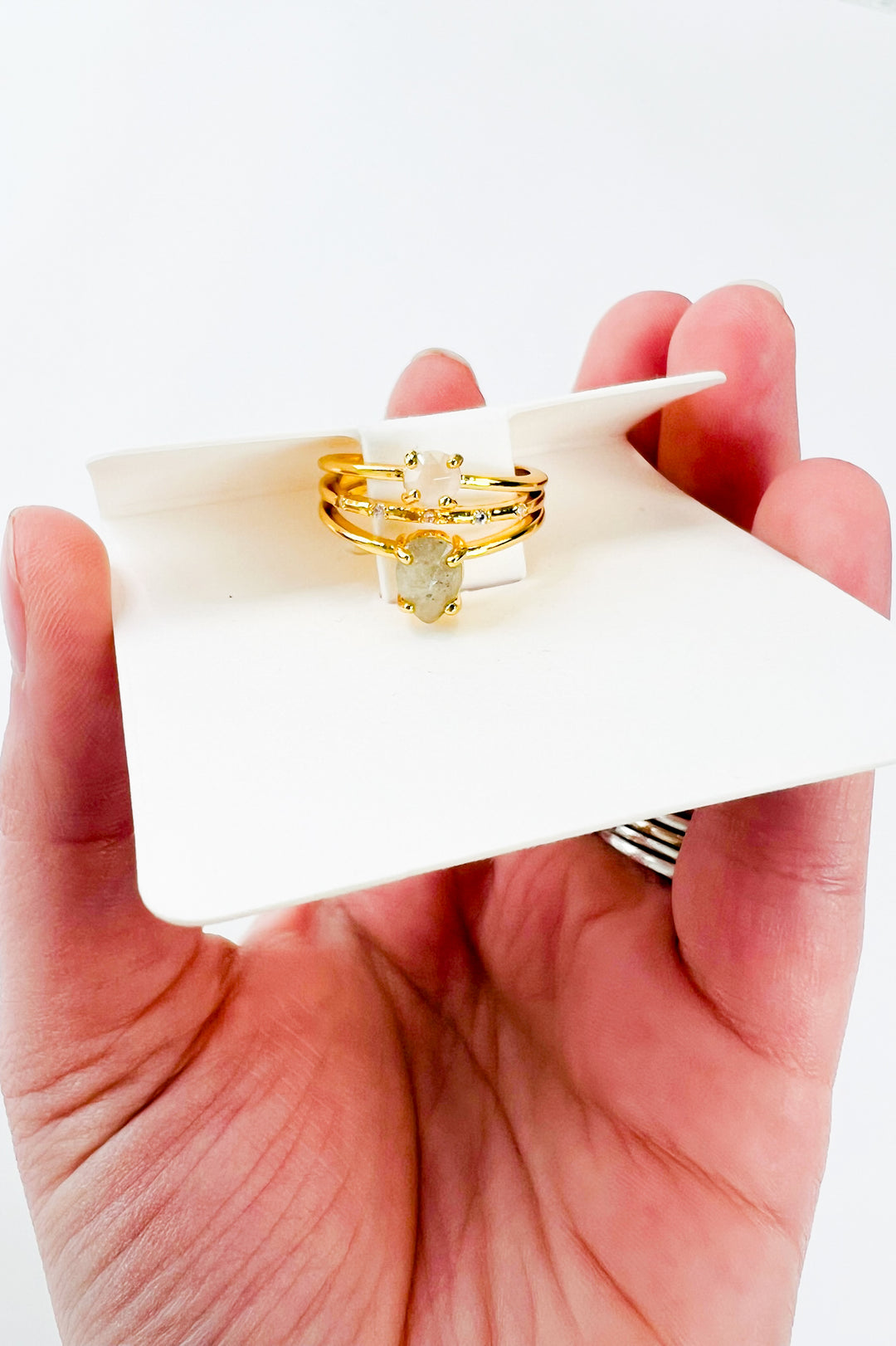 Sabine 18K Gold Multi Stone Statement Ring