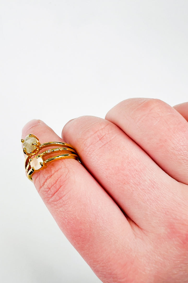 Sabine 18K Gold Multi Stone Statement Ring