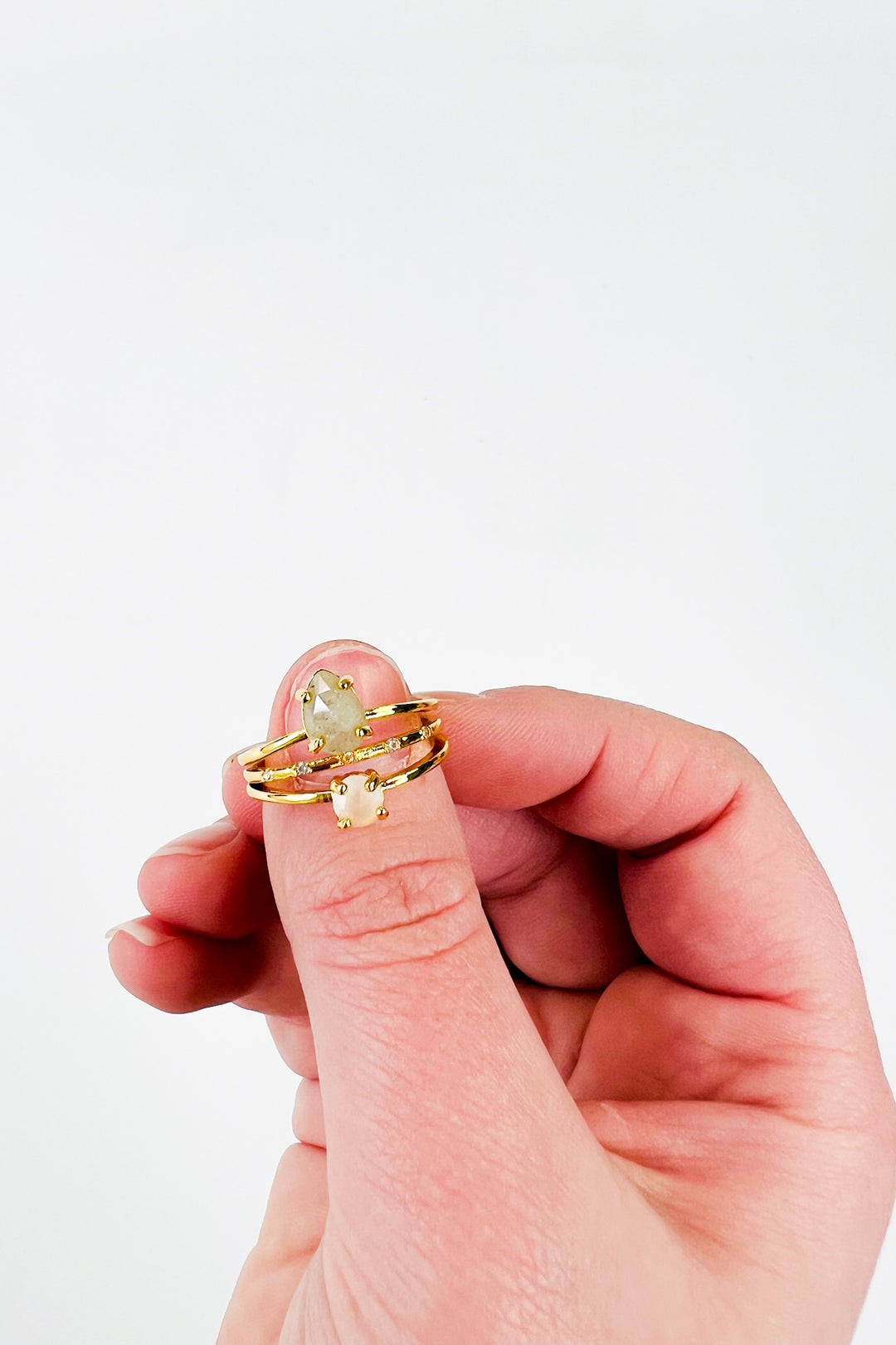 Sabine 18K Gold Multi Stone Statement Ring