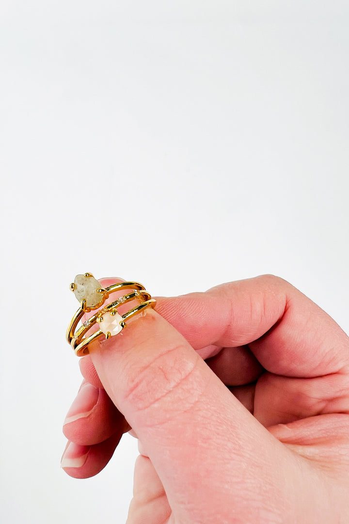 Sabine 18K Gold Multi Stone Statement Ring