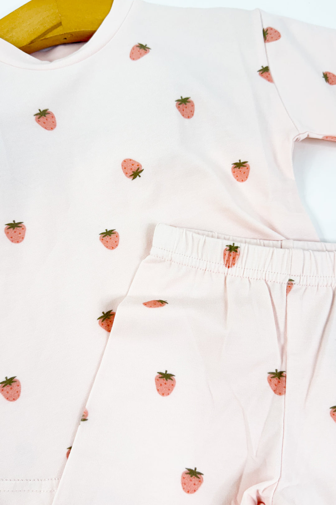 Organic Cotton Strawberry Print Shorts Set