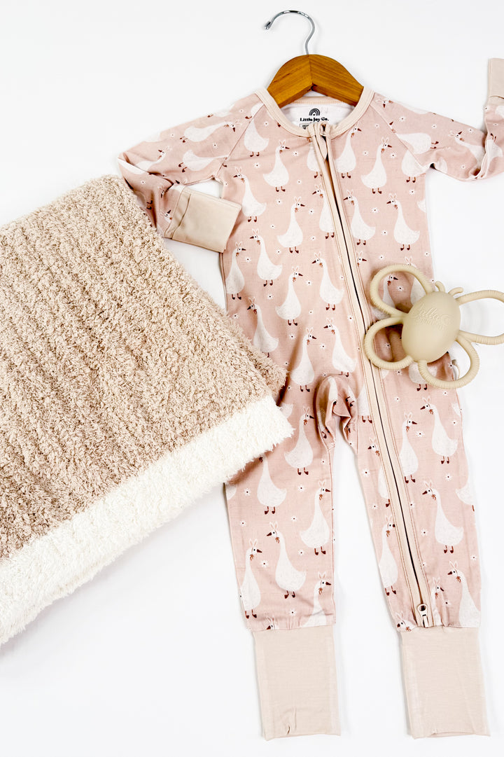 Silly Goose on the Loose Bamboo Zippy Romper