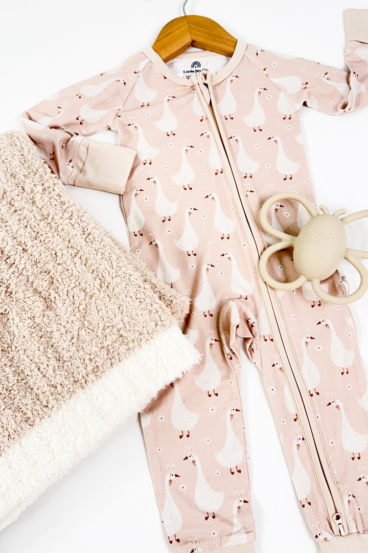 Silly Goose on the Loose Bamboo Zippy Romper