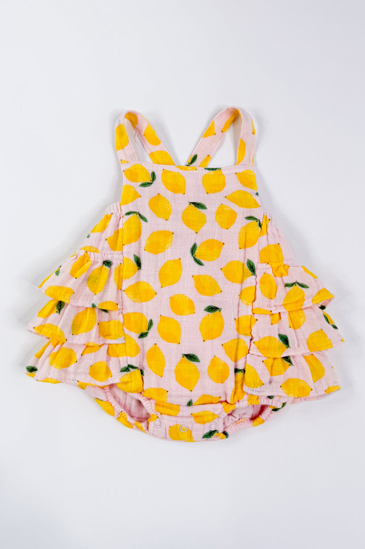 Lemon Sorbet Muslin Ruffle Sunsuit