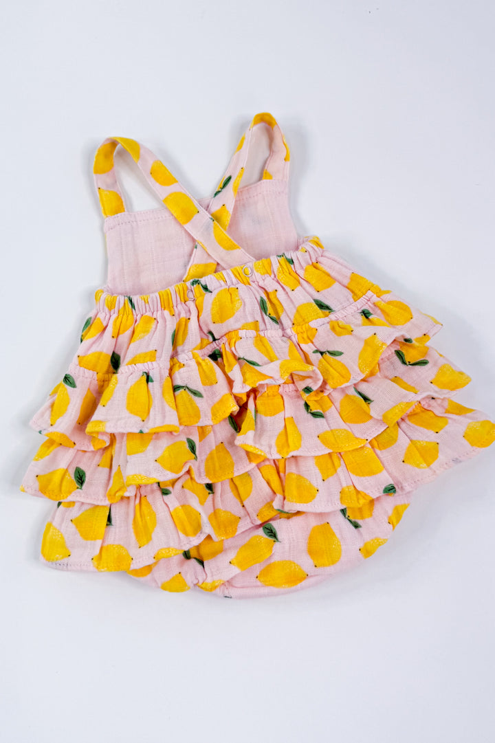 Lemon Sorbet Muslin Ruffle Sunsuit