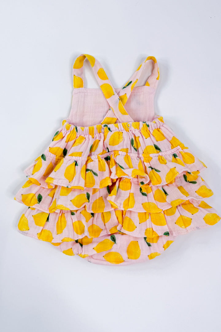 Lemon Sorbet Muslin Ruffle Sunsuit