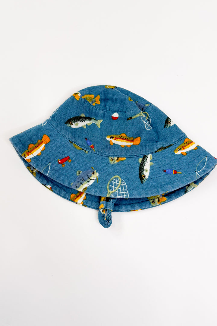 Gone Fishing Muslin Bucket Hat