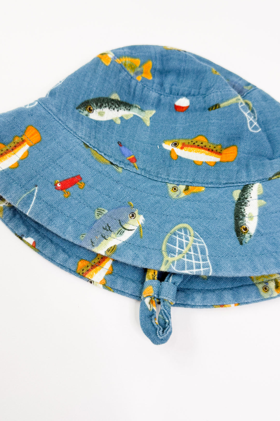 Gone Fishing Muslin Bucket Hat