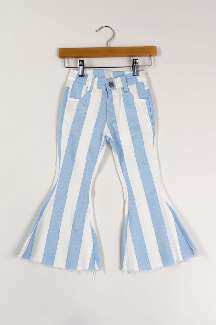 Girls Stripe Summer Flares