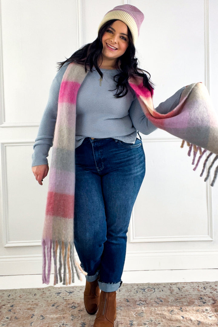 Round Neck Boyfriend Fit Sweater