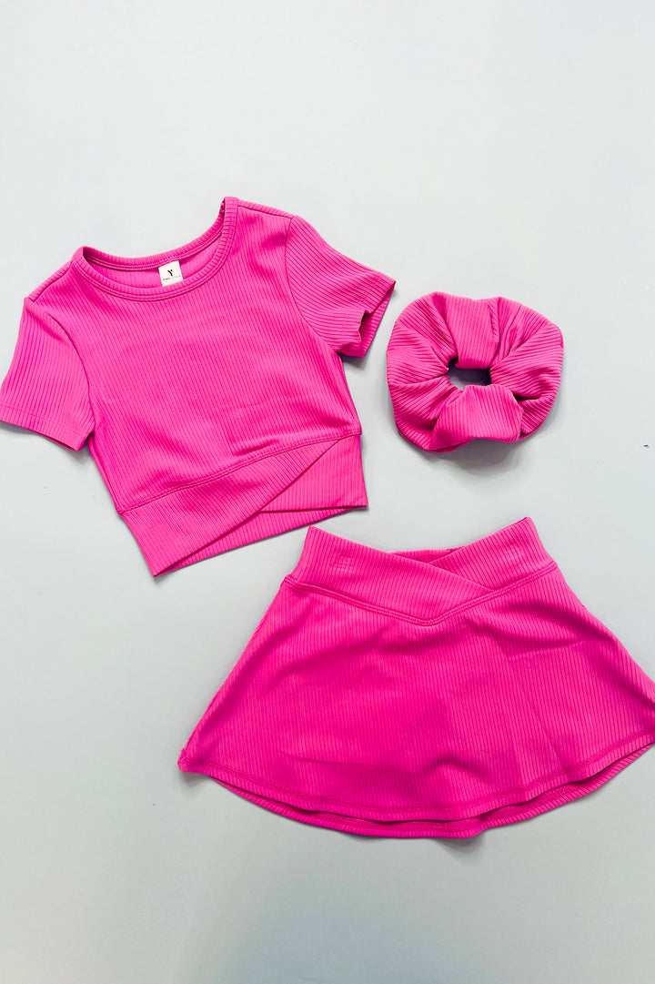 Girls Need A Vacay Ribbed Detail 3 Piece Set