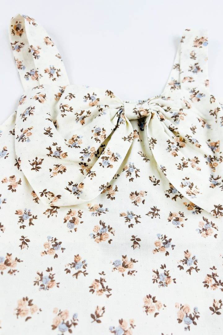 Tween Floral Bow Front Tank Top