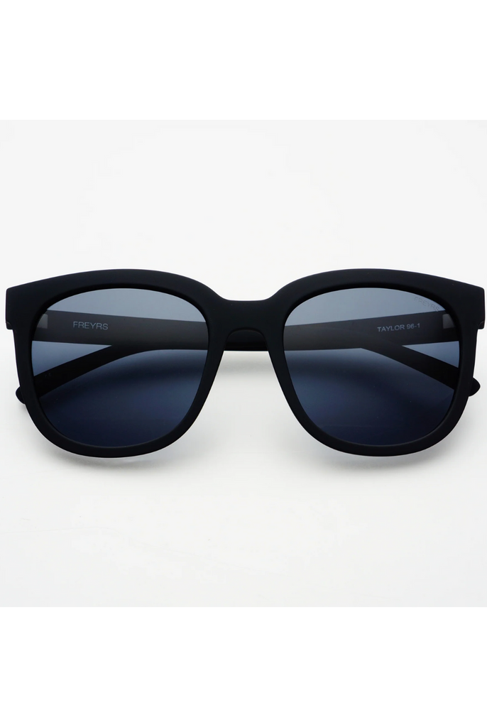 Freyrs-Taylor Square Matte Black Sunglasses