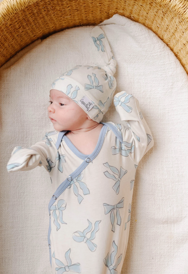 Daphne Newborn Knotted Gown | Copper Pearl