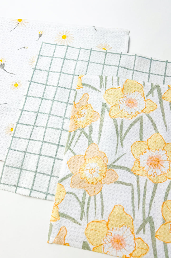 Daisy Dust Geometry Dishcloth Set