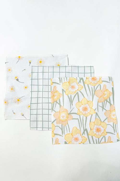 Daisy Dust Geometry Dishcloth Set