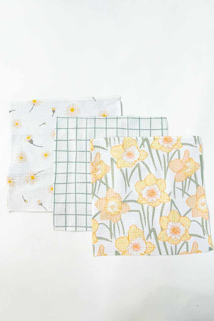 Daisy Dust Geometry Dishcloth Set