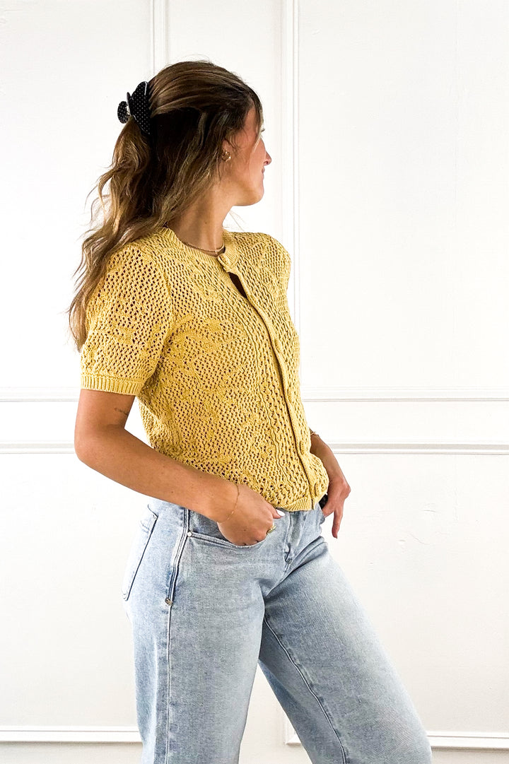 Buttercup Crochet Cardigan Top