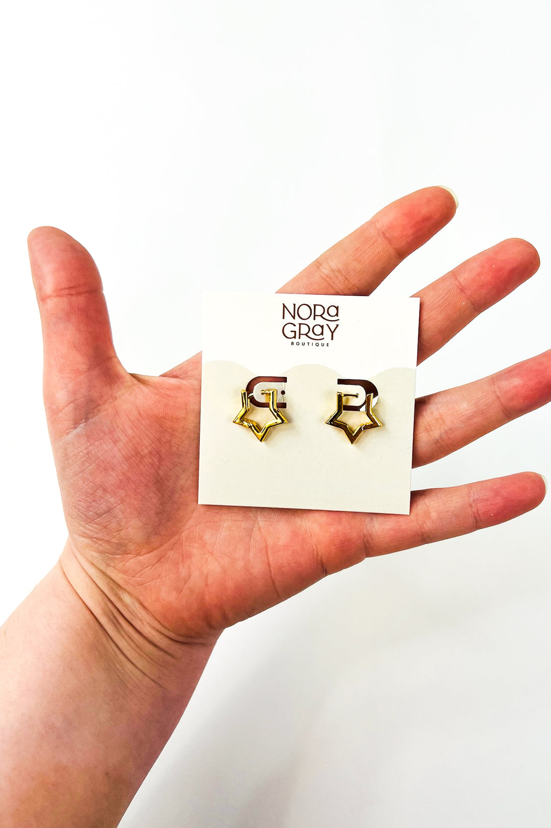 Golden Starburst Hoops