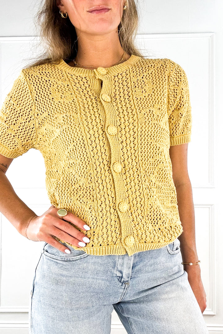 Buttercup Crochet Cardigan Top