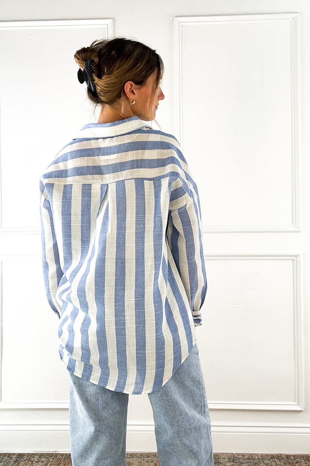 Mixed Stripe Button-Down Shirt