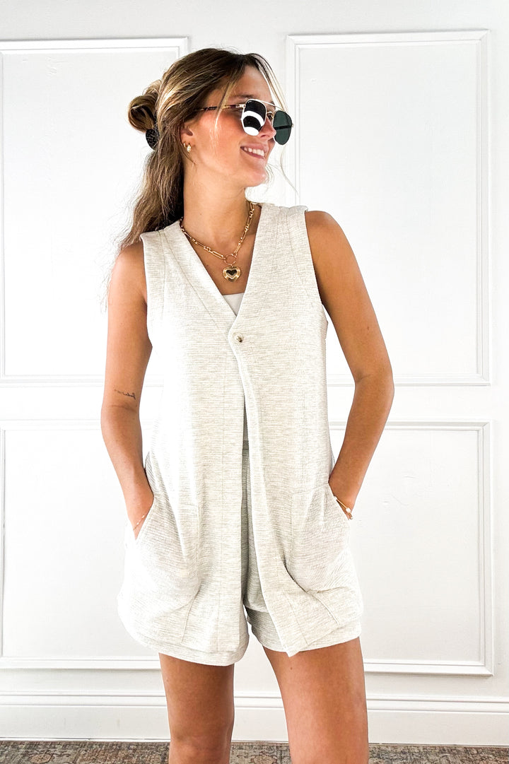 The Sandstone Button Vest Top