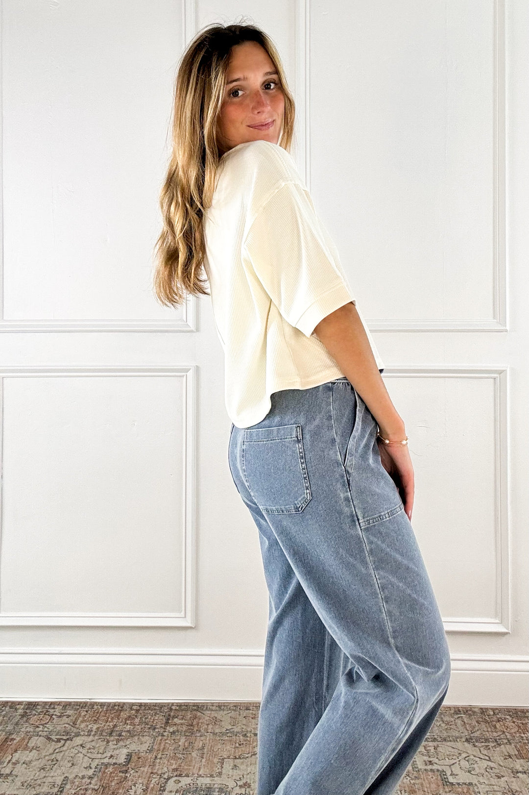 Sunshine Ribbed Henley Top