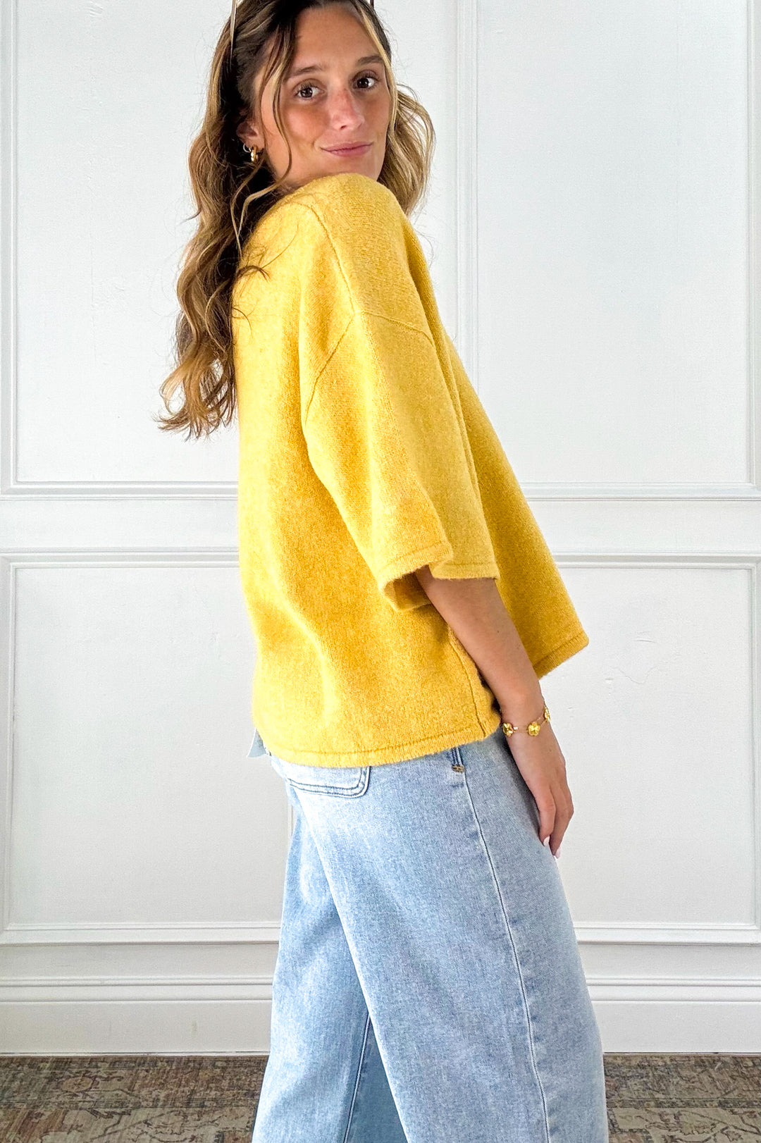 Soft Touch Button Front Knit Top