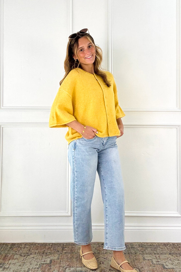 Soft Touch Button Front Knit Top