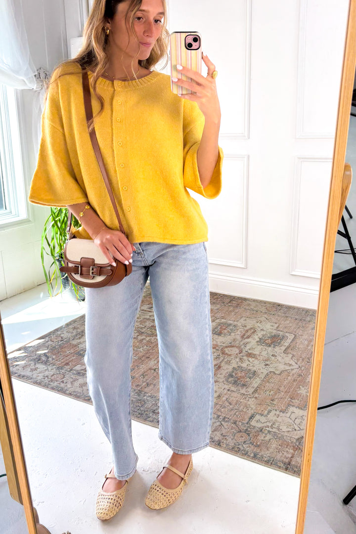 Soft Touch Button Front Knit Top