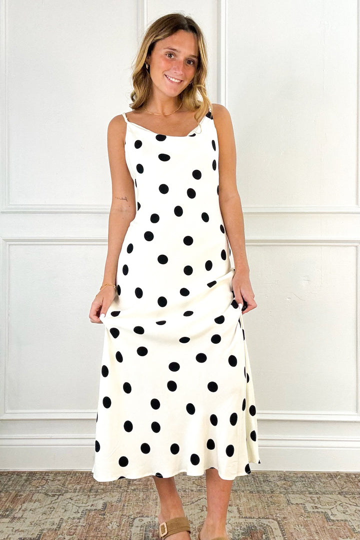 The Midnight Dot Slip Dress